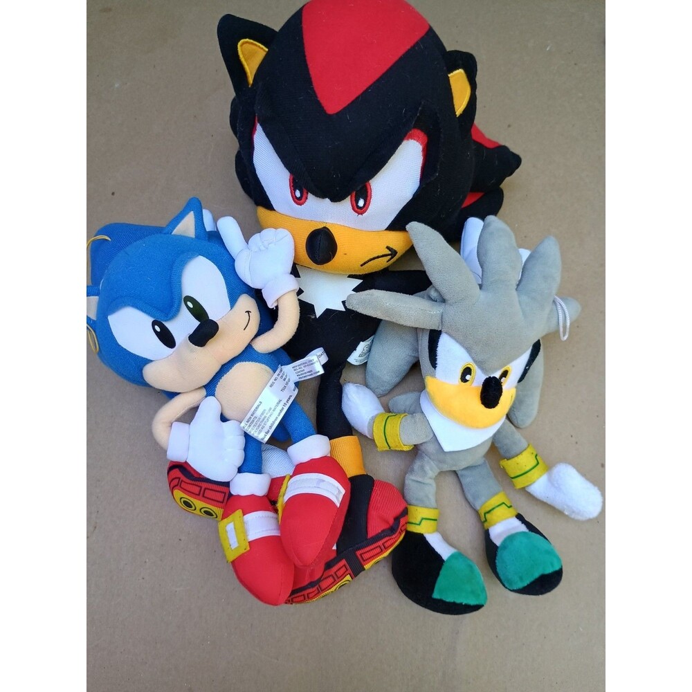 Sonic The Hedgehog Plush 1 Large 2 Medium Shadow Silver Sonic